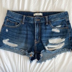 Abercrombie & Fitch distressed denim shorts